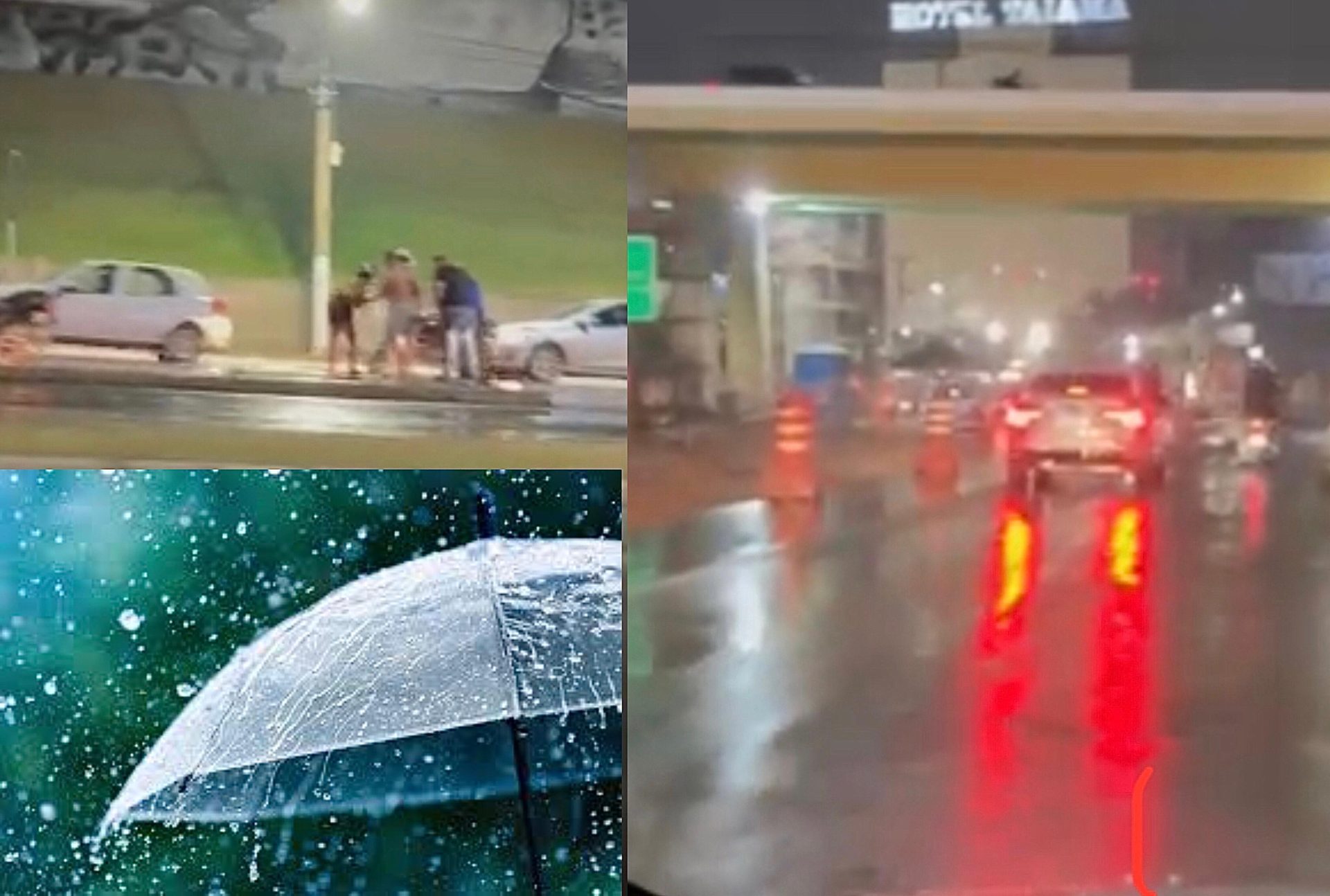 Imagem de chuva sobre Cuiabá e Várzea Grande