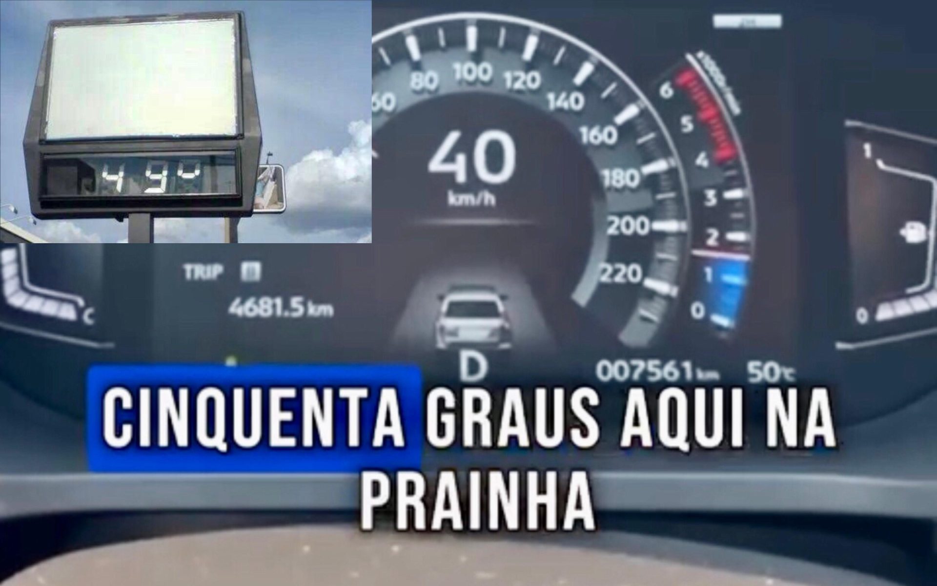Imagem de termometro medindo 50 graus em Cuiabá