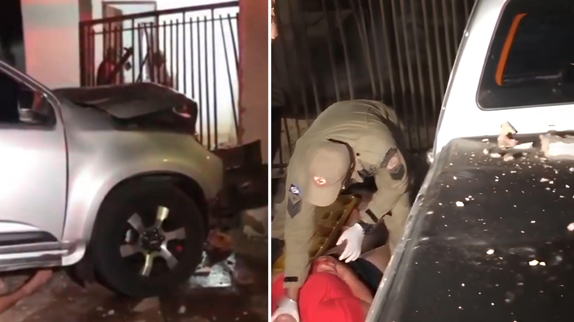 Motorista perde controle, invade casa e deixa casal ferido no centro de Rondonópolis
