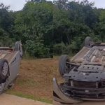 Motorista desaparece após capotar carro em via movimentada de Cuiabá