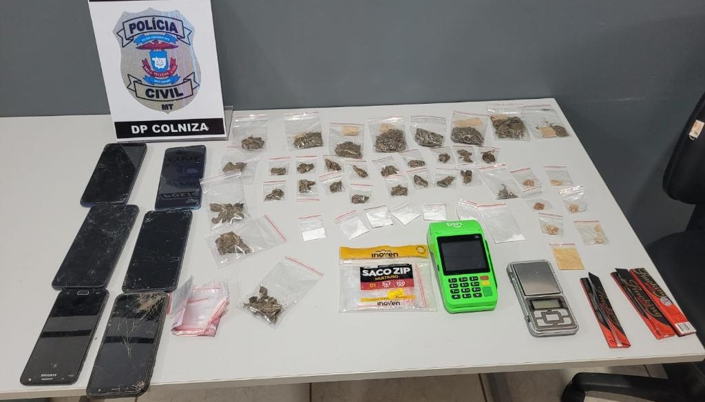 Polícia Civil estoura ponto de drogas em Colniza e prende dupla ligada a facção