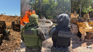 PM de MT desmantela dois garimpos ilegais em 48h