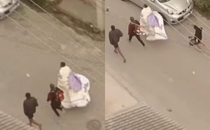 Criminoso foge da polícia enrolado em cobertor durante operação no frio; veja vídeo