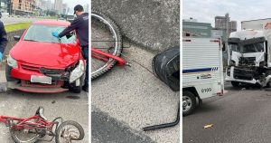 Ciclista morre atropelado após tentar atravessar BR-101; veja vídeo