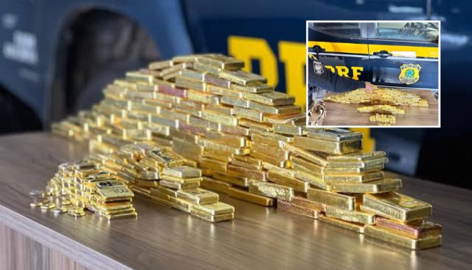 Homem é preso com mais de R$ 60 milhões em barras de ouro escondidas em carro